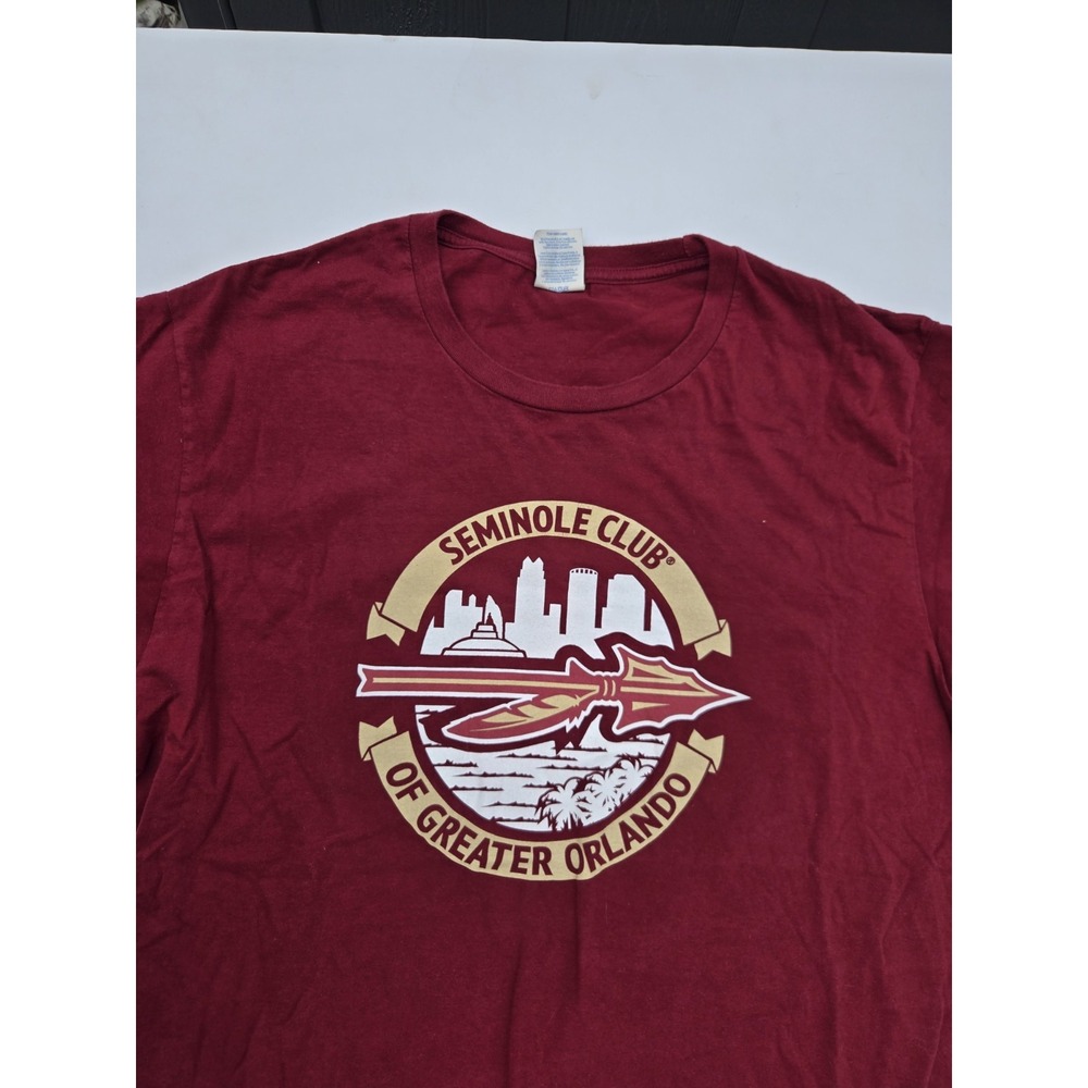 Seminole Club of Greater Orlando T Shirt Mens Large Red Graphic Tee Cotton‎ - Picture 2 of 8